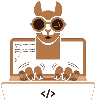 PachaLabs coding llama mascot